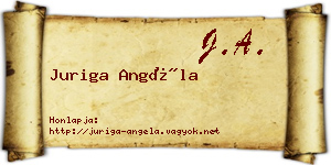 Juriga Angéla névjegykártya